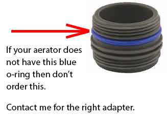 Adapter: 21.5mm x 1 male to 55/64
