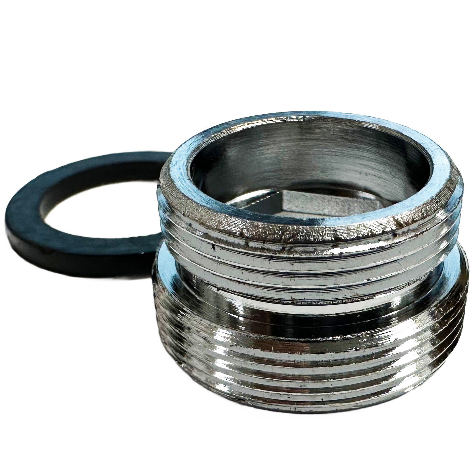 Adapter: 20mm male by 22mm (55/64"-27) male